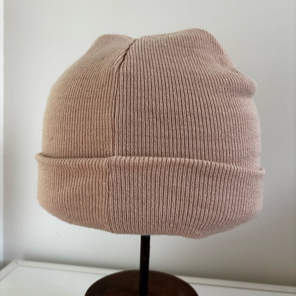 Timberland soft pink rib knit beanie cap hat - Picture 4 of 8